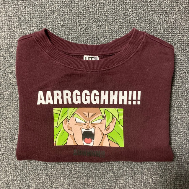 UNIQLO(ユニクロ)のUNIQLO  スウェット　ドラゴンボール　ブロリー（110cm） キッズ/ベビー/マタニティのキッズ服男の子用(90cm~)(Tシャツ/カットソー)の商品写真