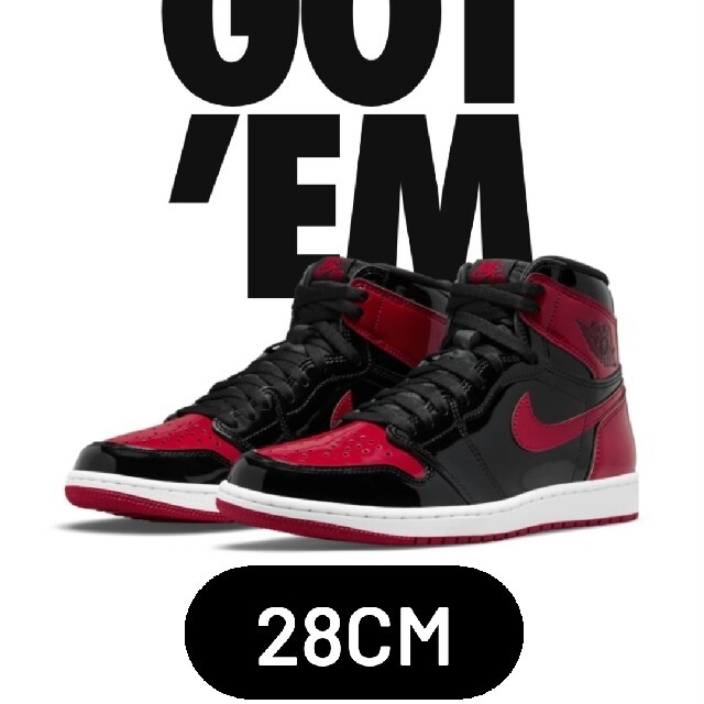 AIR JORDAN1 PATENT BRED　28.0