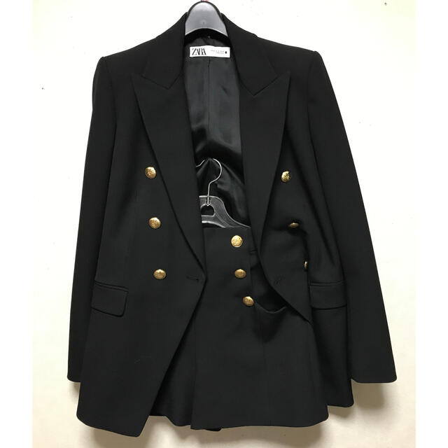 ZARA 新作新品 ブレザー&バミューダパンツ セットアップ Mサイズ 黒