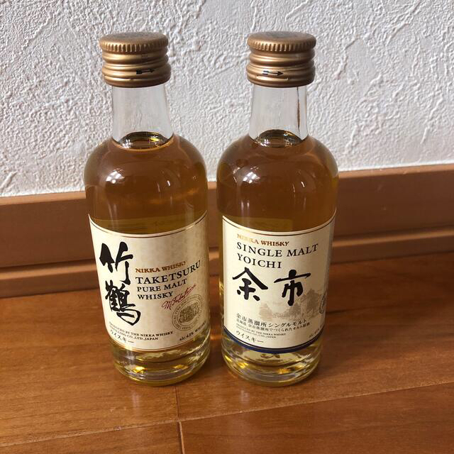 ニッカウヰスキー(ニッカウイスキー)の竹鶴　余市　ミニボトル　50ml 食品/飲料/酒の酒(ウイスキー)の商品写真