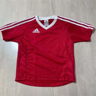 アディダス(adidas)の子供/キッズ/Tシャツ/adidas/赤/130センチ(Tシャツ/カットソー)