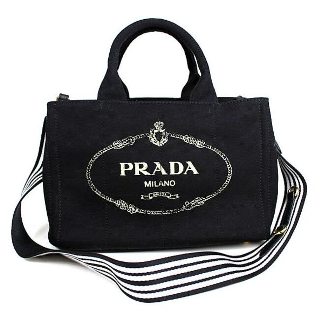 プラダ トートバッグ　ショルダーバッグ　ブラック　美品　PRADA　カナパ　1B