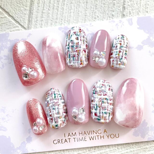ネイルチップ ツイードネイル ニュアンス No.30現品の通販 by nina's