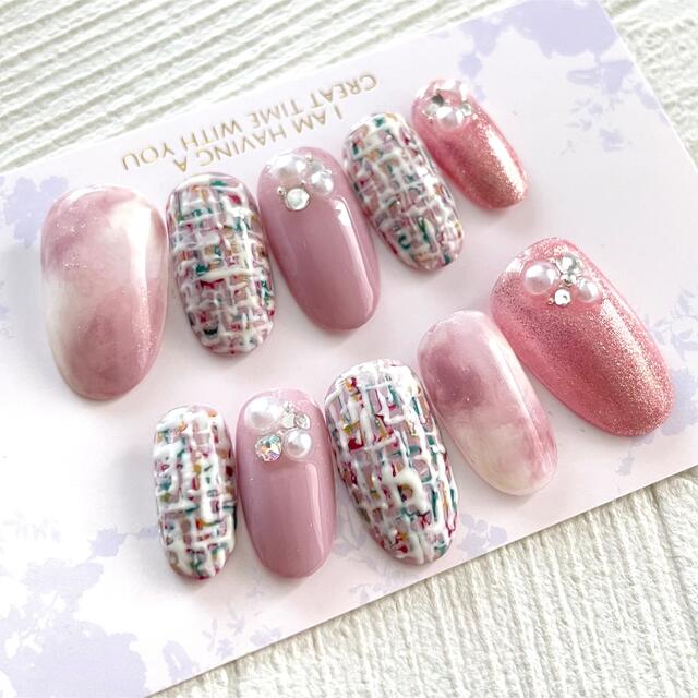 ネイルチップ ツイードネイル ニュアンス No.30現品の通販 by nina's