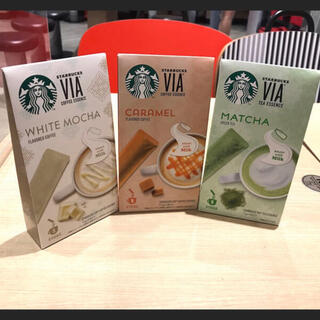 Starbucks Coffee - The 定番!! スターバックス VIA 3種類《ホワイト，キャラメル，抹茶》