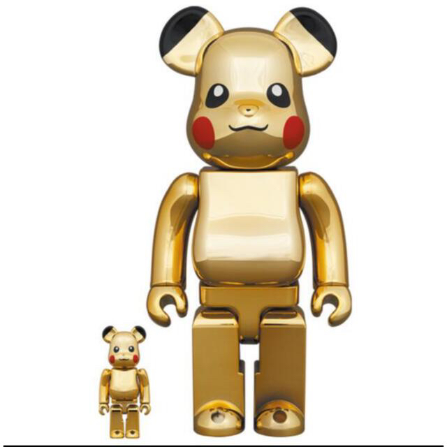 BE@RBRICK ピカチュウ GOLD CHROME 100％ & 400％