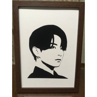 ボウダンショウネンダン(防弾少年団(BTS))の【手描きイラスト】BTS グク 【フレーム付き】(絵画/タペストリー)