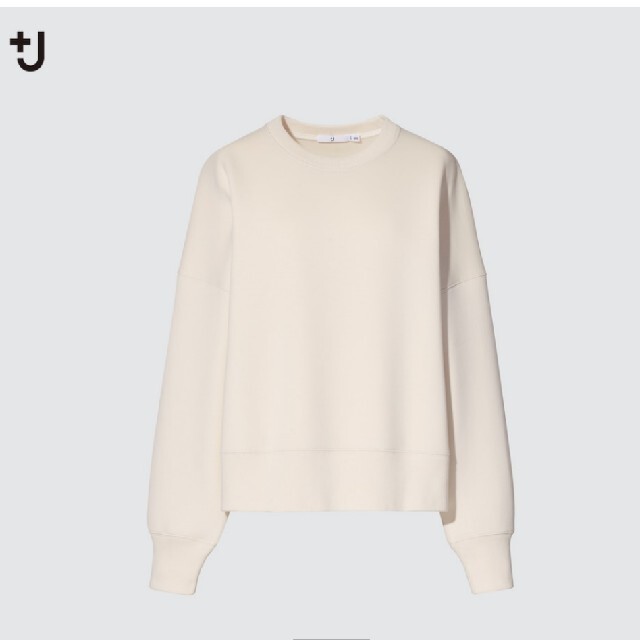 UNIQLO(ユニクロ)の新品未使用 UNIQLO +J ドライクロップドスウェットシャツ　M ナチュラル レディースのトップス(トレーナー/スウェット)の商品写真