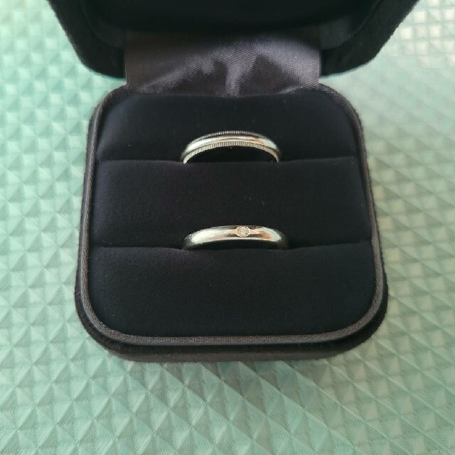 ティファニー　ペアリング　結婚指輪　刻印あり　14号×２