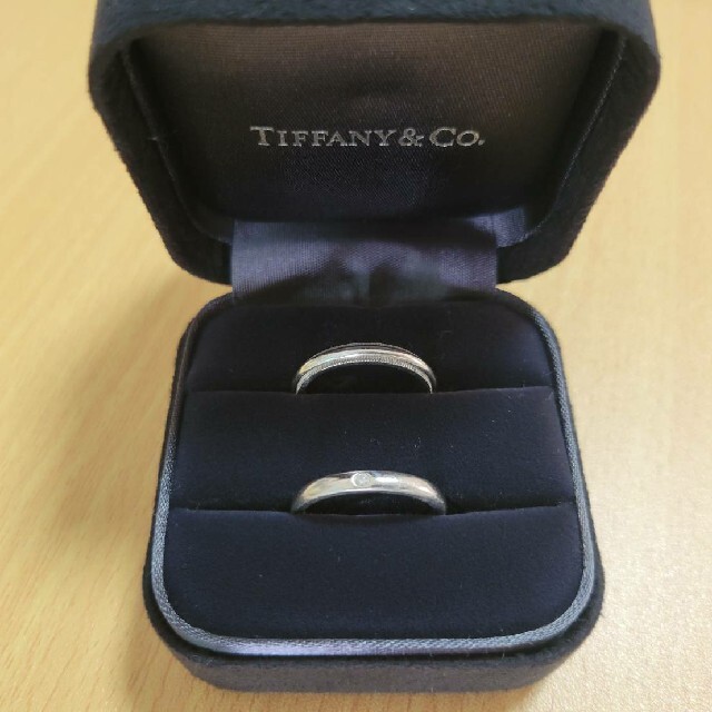 ティファニー　ペアリング　結婚指輪　刻印あり　14号×２