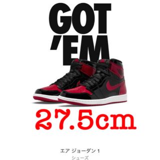 ナイキ(NIKE)のNIKE ナイキ エアジョーダン1 パテント ブレッド　27.5cm(スニーカー)