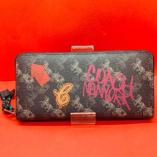 COACH コーチ 新品 クリーム 馬車 レディース 長財布 黒 財布 106