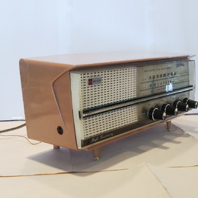 ナショナル、2バンド真空管ラジオ、BX-300型(1960年昭和35年式)作動品
