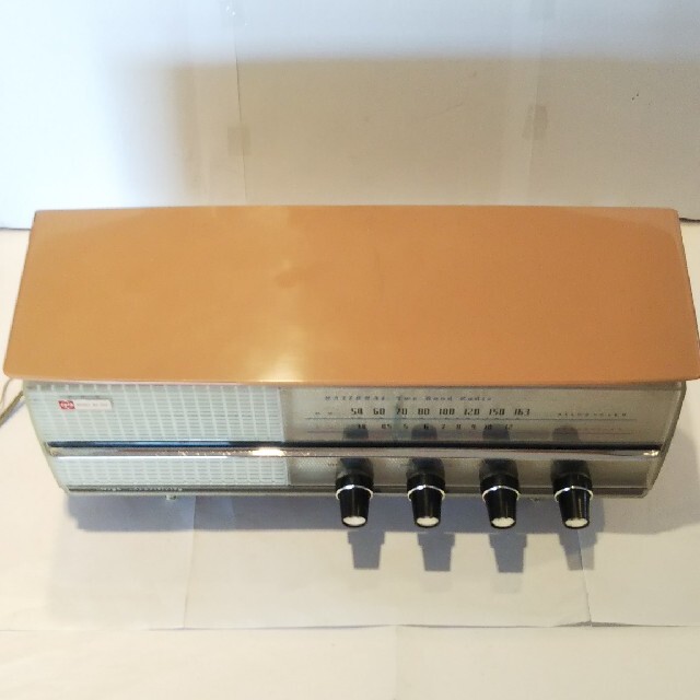 ナショナル、2バンド真空管ラジオ、BX-300型(1960年昭和35年式)作動品