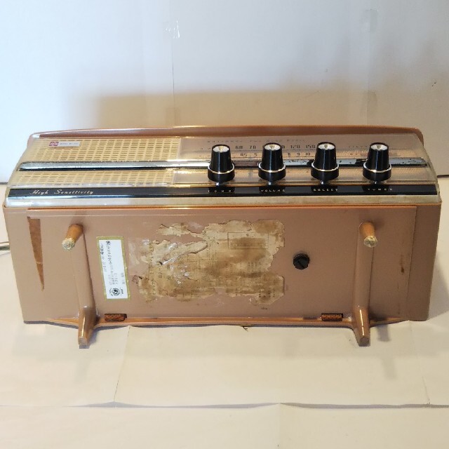 ナショナル、2バンド真空管ラジオ、BX-300型(1960年昭和35年式)作動品