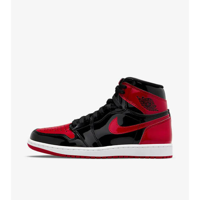 NIKE(ナイキ)のNIKE AIR JORDAN 1 HIGH RETRO PATENT BRED メンズの靴/シューズ(スニーカー)の商品写真