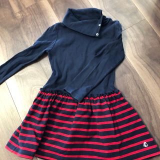 プチバトー(PETIT BATEAU)のプチバトー  ワンピース　5ans 110センチ(ワンピース)