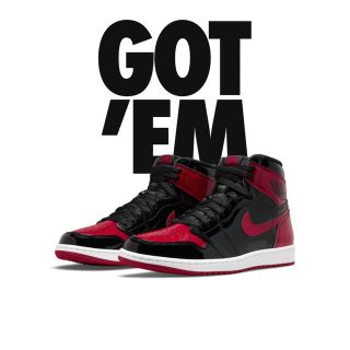 ナイキ(NIKE)のナイキ　AIR JORDAN 1 PATENT BRED 28.5センチ(スニーカー)