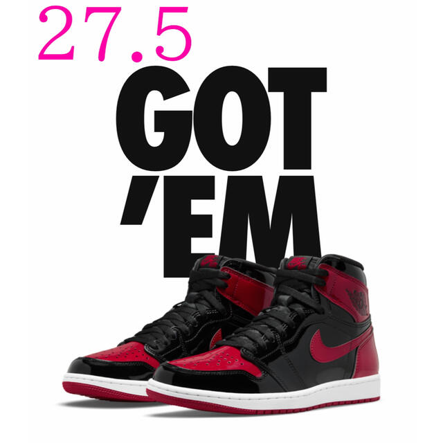 NIKE AIR JORDAN 1 Patent Bred 27.5cm