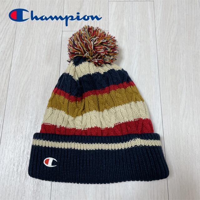 Champion(チャンピオン)の【美品】Champion チャンピオン  ニット帽 レディースの帽子(ニット帽/ビーニー)の商品写真