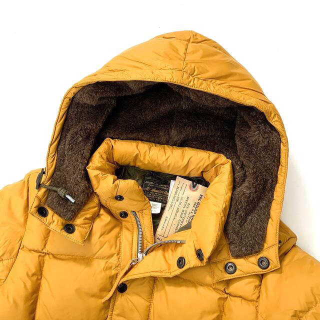 21FW 新品RRL ダブルアールエル ラルフローレン ダウン ジャケット 新品 RRL キルテッド フーデッド ジャケット M ダウン イエロー