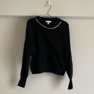 エイチアンドエム(H&M)のH&M　チェーン付きドルマンスリーブニット(ニット/セーター)