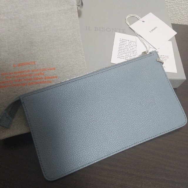 新品 イルビゾンテ 本革 長財布 ポーチ ウォレット 限定 ブルー - 長財布