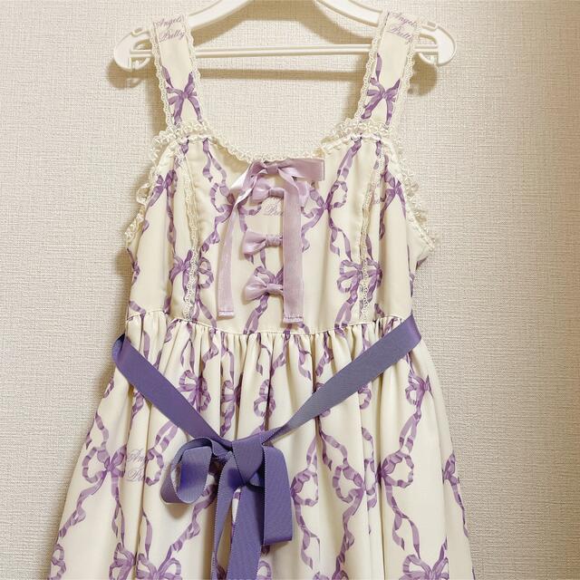 Angelic Pretty Sweetie RibbonJSK アイボリーひざ丈ワンピース