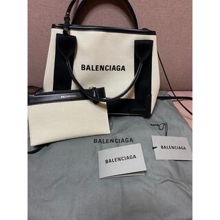 バレンシアガバッグ(BALENCIAGA BAG)の美品　XS カバス　コットンキャンバス &カーフスキン(ショルダーバッグ)