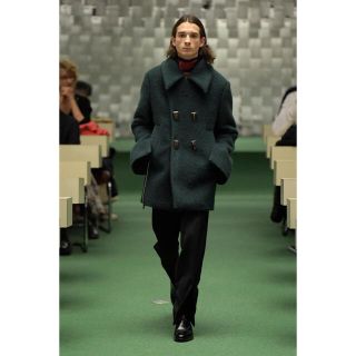 NAMACHEKO 18AW SHETLAND WOOL PEA COAT