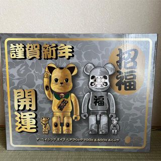 メディコムトイ(MEDICOM TOY)のBE@RBRICK BAPE 招き猫 金メッキ＆達磨 銀メッキ(その他)