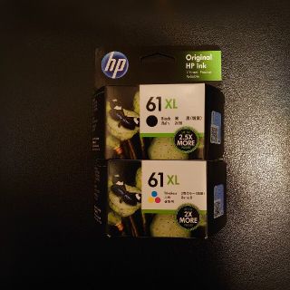 ヒューレットパッカード(HP)のHP純正インクカートリッジ 61XL ブラック カラー セット 未開封(OA機器)