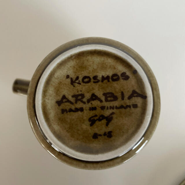 ARABIA(アラビア)のARABIA コスモス 手書きサイン モーニングカップ＆ソーサー1客 インテリア/住まい/日用品のキッチン/食器(食器)の商品写真