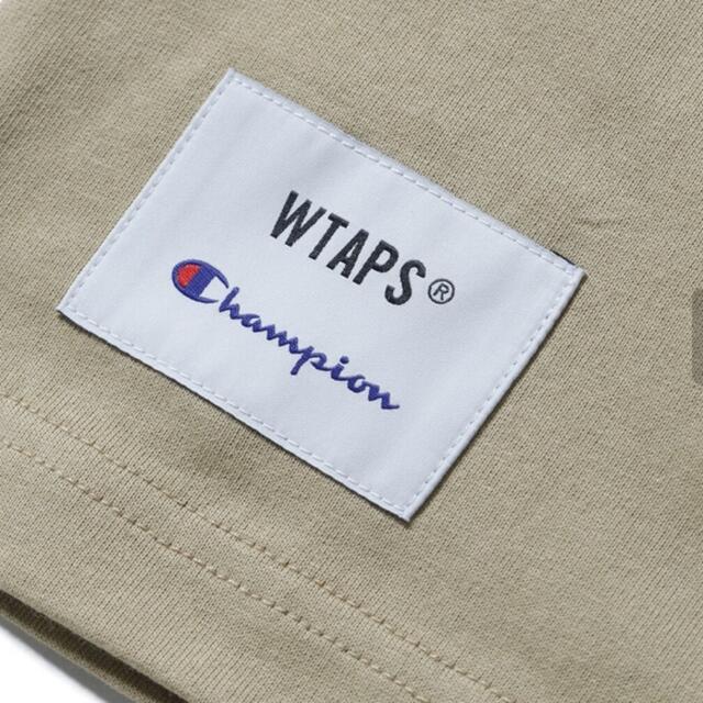 W)taps(ダブルタップス)のwtaps × Champion Tシャツ 長袖 オリーブ XL メンズのトップス(Tシャツ/カットソー(七分/長袖))の商品写真