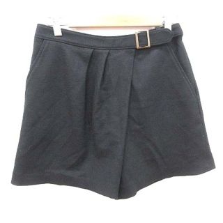 ノーリーズ(NOLLEY'S)のノーリーズ キュロットパンツ ショート ウール アンゴラ混 ベルト 36 黒 (キュロット)