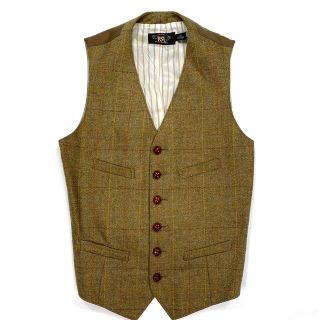 RRL - 【良品】RRL Windowpane Wool Vest XSの通販｜ラクマ