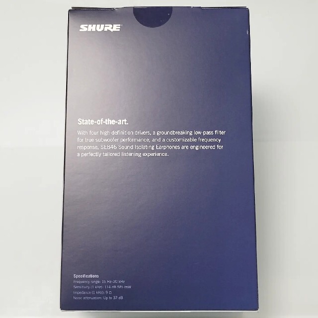 【ほぼ新品】 SHURE SE846 + BT1 ブラック 日本正規品 スマホ/家電/カメラのオーディオ機器(ヘッドフォン/イヤフォン)の商品写真