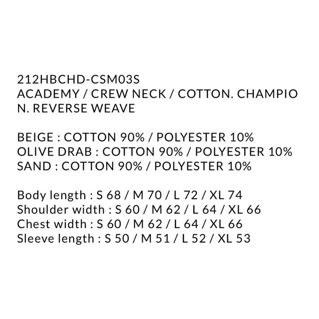 WTAPS CHAMPION REVERSE WEAVE CREWNECK XL