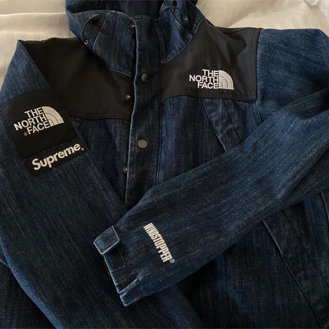 supreme north face デニムパーカー