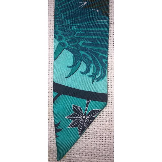 Hermes(エルメス)のエルメス　ツイリー  不死鳥の神話　ターコイズブルー　青系　箱付き レディースのファッション小物(バンダナ/スカーフ)の商品写真