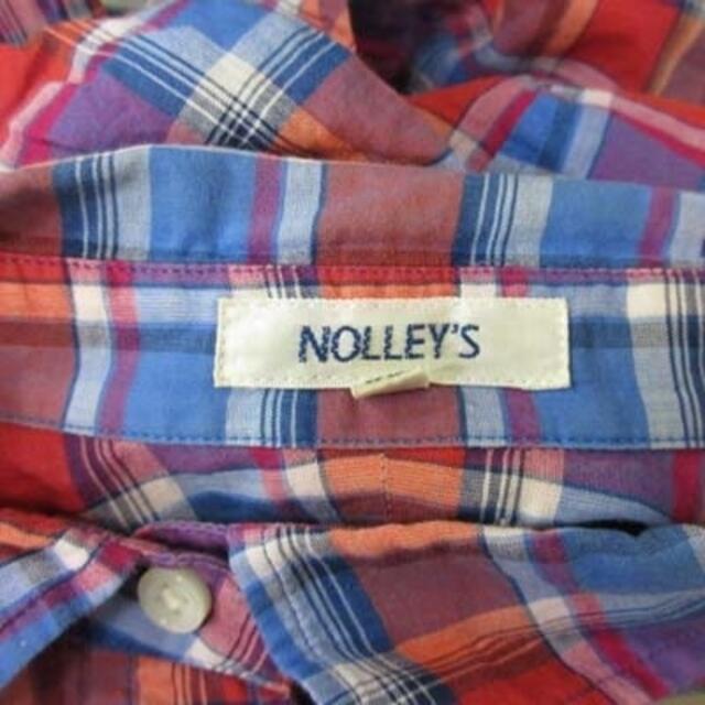 NOLLEY'S(ノーリーズ)のノーリーズ シャツ ブラウス チェック 長袖 38 赤 レッド 紺 ネイビー レディースのトップス(シャツ/ブラウス(長袖/七分))の商品写真