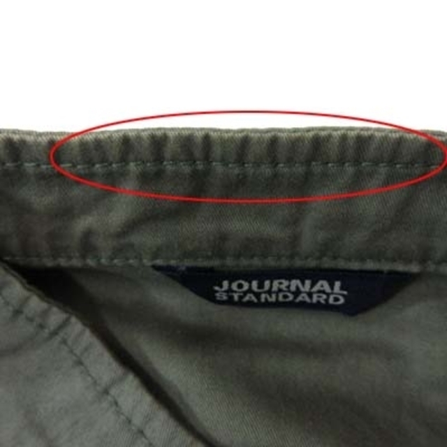 JOURNAL STANDARD(ジャーナルスタンダード)のジャーナルスタンダード ノーカラージャケット ダブル 緑 カーキ /YI レディースのジャケット/アウター(その他)の商品写真