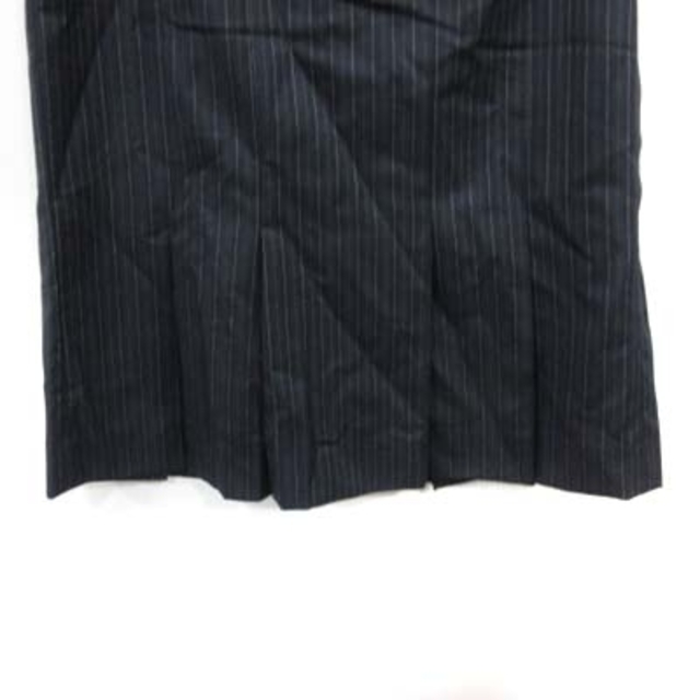 INDIVI(インディヴィ)のインディヴィ タイトスカート ひざ丈 ストライプ ウール 36 紺 ネイビー レディースのスカート(ひざ丈スカート)の商品写真