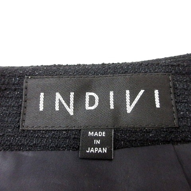 INDIVI(インディヴィ)のインディヴィ INDIVI タイトスカート ひざ丈 5 黒 ブラック /MN レディースのスカート(ひざ丈スカート)の商品写真