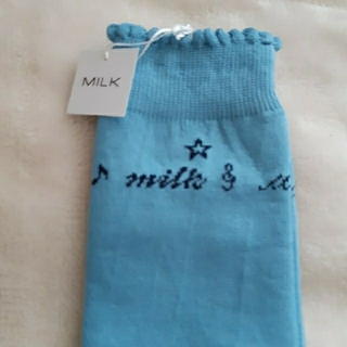 ミルク(MILK)のMILK　ミルク　ハイソックス　靴下　ブルー　青色(その他)