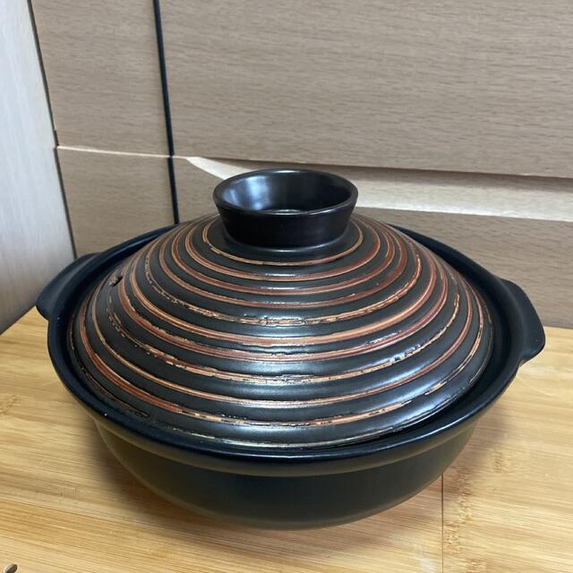 黒釉 １０号鍋（５人用・日本製・手造り） 通販