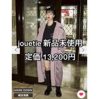 ジュエティ(jouetie)のjouetie エコムートンライダースロングコート(ムートンコート)