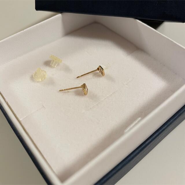 ジュエリーツツミ K10 キュービックピアス 品質証明書あり