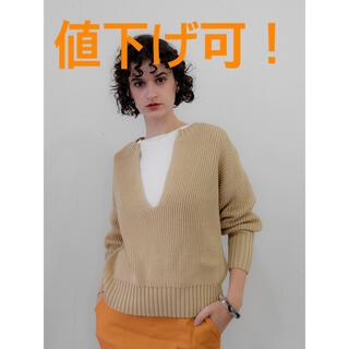ミラオーウェン(Mila Owen)のCara  deep skipper knit(beige)ニット　ベージュ　(ニット/セーター)