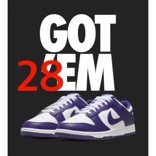 ナイキ(NIKE)のNike Dunk low Court Purple 28cm US10(スニーカー)